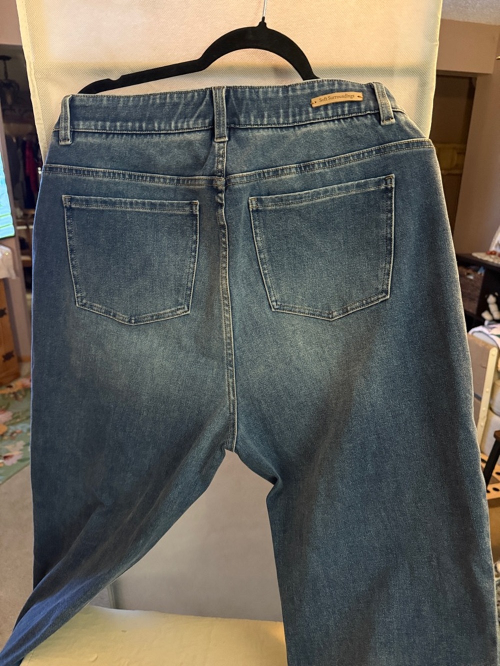 Soft Surroundings Women's Midwash Blue Denim Jeans